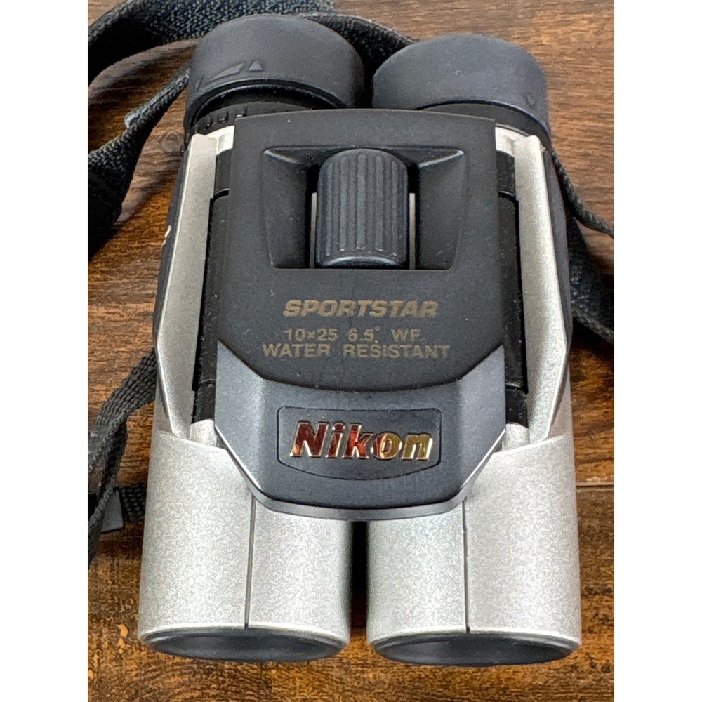 Nikon Sportstar 10x25 6.5 WF Water Resistant Binoculars Silver with Case Strap - Picture 2 of 3